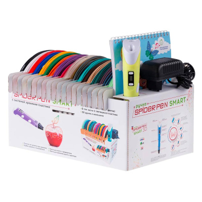 Набор Spider Pen 3D ручка пластик трафареты Наша игрушка SP-BOX-Y желтая 1